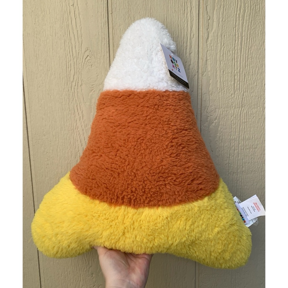 Novogratz Candy Corn Halloween Plush Pillow!